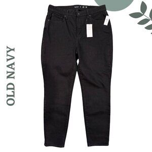 Old Navy High-Rise O.G. Straight Jeans | Black | Size 14 Tall